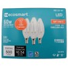Ecosmart 60W Equivalent Soft White B11 Filament E12 Energy Star