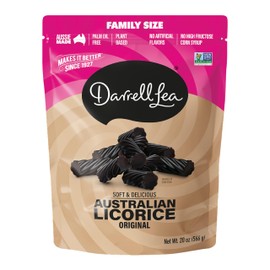 Darrell Lea Australian Licorice Big Bag, Original Black Flavor, Soft & Chewy Delicious Candy, 20 Ounce Bag (Pack of 1)
