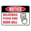 1PC Deliveries Please Ring Doorbell Sign, 10 x 7 Inches