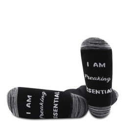 JXGZSO Essential Worker Socks Nurse Doctor Gift I Am Freaking Essential Socks (Freaking Essential)