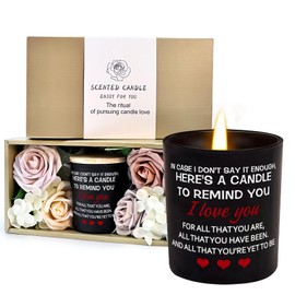 Rose Scented Candle 8oz with Gift Box – Anniversary, Wedding, Christmas, Birthday Gifts for Him, Her, Couples – Romantic Soy Wax Candle for Home Decor – Long-Lasting Aroma