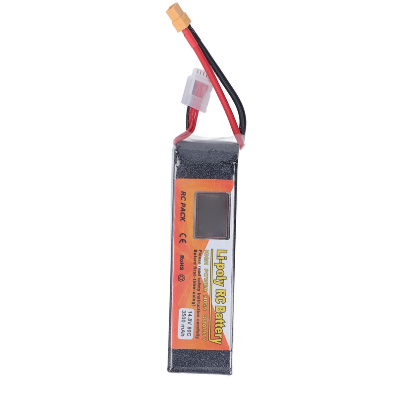 3500mAh Lipo Battery 80C Discharge Rate 14.8V 4S XT60 Plug