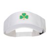 Shamrock Embroidered Sun Visor - White OSFM
