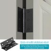 Black Door Hinges, 15 PCS Ball Bearing Hinge with 90