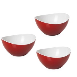 Omada Design 3 Bowls 5,51 inch, 16,91 fl oz, Made of Unbreakable Plastic, Stackable and Dishwasher Safe for Bars, Beaches, Outdoor environments, Trendy Line