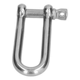 D Ring Anchor Shackle, 304 Stainless Steel Long D Shackle Wire Rope Connector Straight Anchor Screw Pin, Hardware Chains (10pcsM5)
