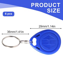 WUSJCOF 6 Pcs Key Fobs Writeable NFC Labels Token Proximity Identification Access Control Key Fob Card for Security Entry System