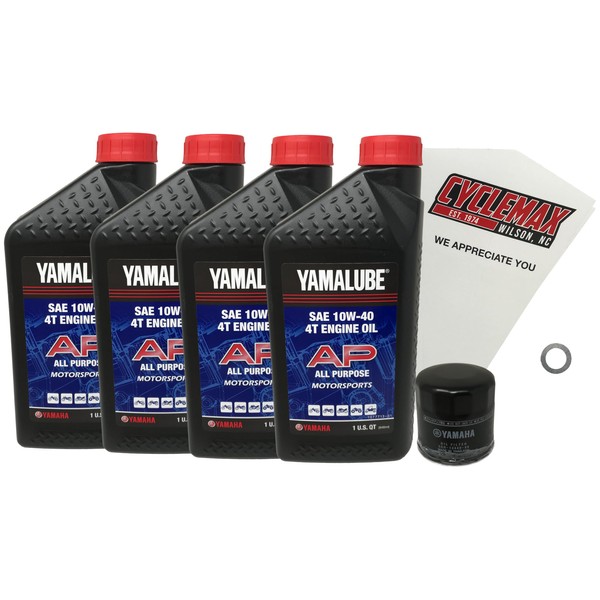 Cyclemax Oil Change Kit compatible with 2006-2010 Yamaha Sport Motorcycle