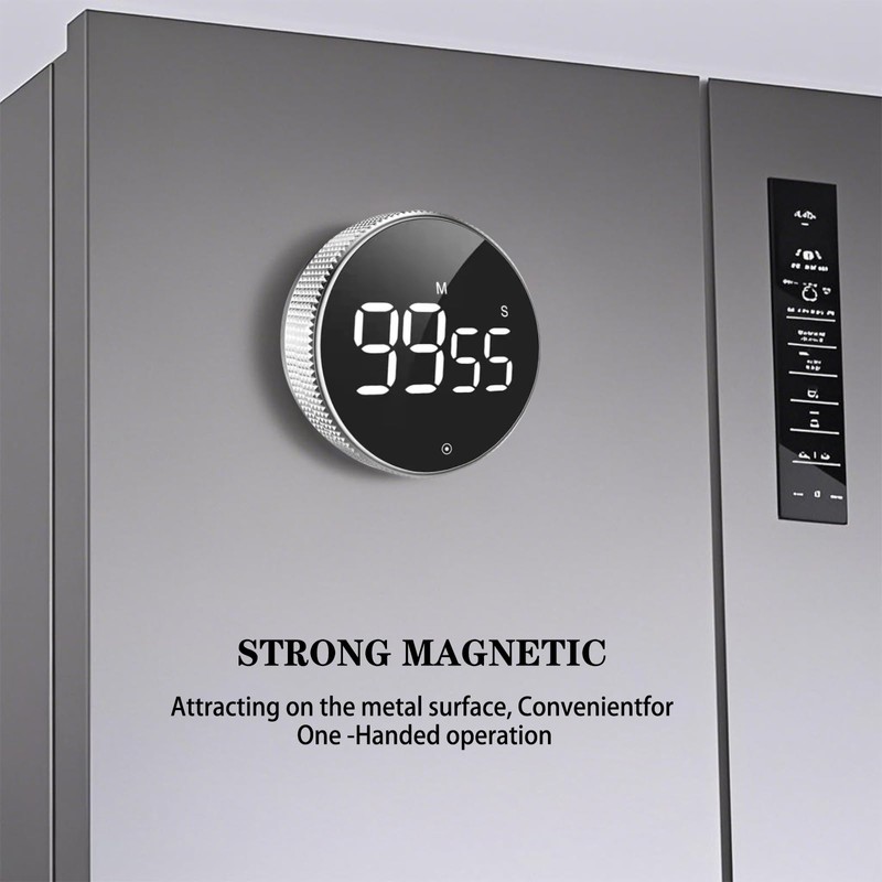 Rotating Timer with Large LED Display, Magnetic Countdown & Countup