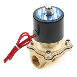 Ellbest 1/4" Electric Solenoid Valve 2W-025-08 DC24V Brass Valve NC Normally Closed Valve for Water, Air, Gas