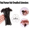 Coriario 0.4 cm Real Human Hair Dreadlock Extensions 8 inch