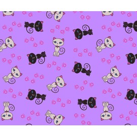 Premium Microfiber Cleaning Cloth Cute Purple Cats For Glasses Spectacles Cameras Lenses Phones Microfibre