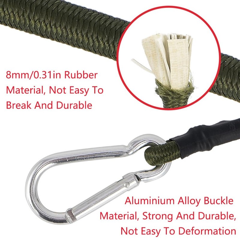 2 Pcs Bungee Cords, 60cm Heavy Duty Luggage Tie Downs