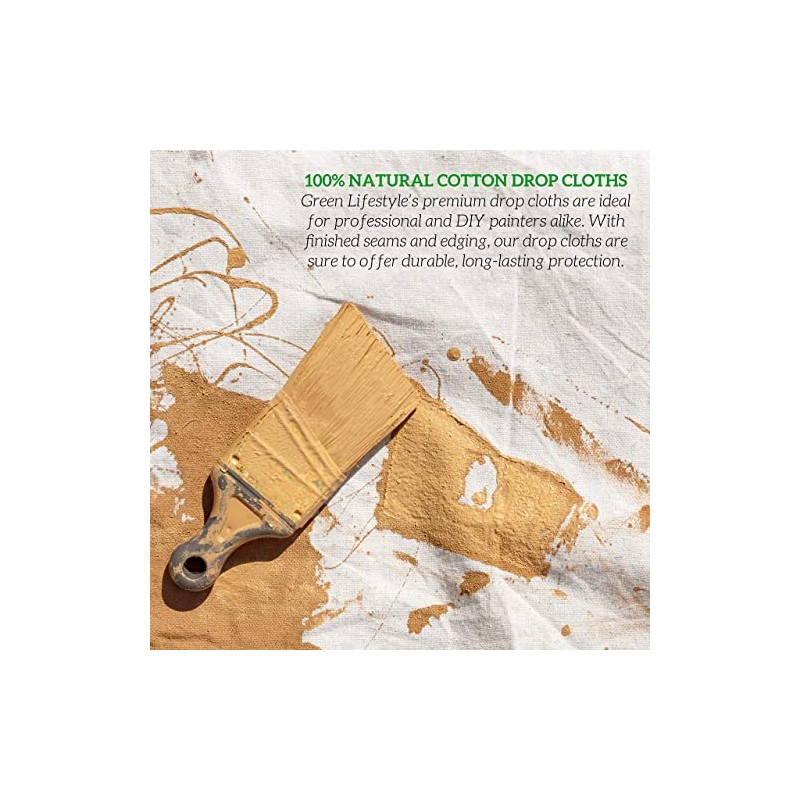 Green LifeSTYLE - Paños de lona multiusos para pintura, cubierta