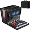 Zannaki Accordion File Organizer with Binder, Portable 24 Pockets Expanding
