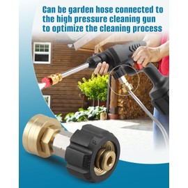 Pressure Washer Adapter, M22 14mm Female x 3/4" GHT Female Brass Garden Hose Adapter Fit for Pressure Washer Gun, 5000PSI