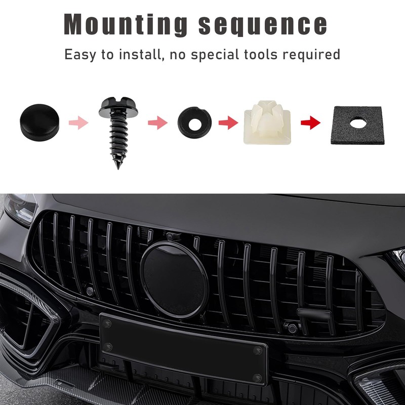 Ohleats 4 PCS Licence Plate Screw Kit, Rustproof Stainless Steel