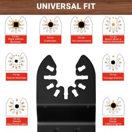 PETOX 159 PCS Oscillating Saw Blades with Sandpaper, Universal Titanium Multitool Blades for Wood/Plastics/Metal, Quick Release Multi Tool Kits Compatible with Dewalt, Ridgid, Ryobi, Rockwell