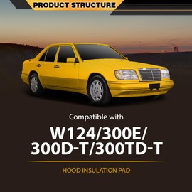Hood Insulation Pad Compatible with Benz W124 E Class 1990-1995,300CE 300E 300TE 1990-1993,400E 500E 1992-1993,E320 E420 1994-1995,E500 1994 1246820726
