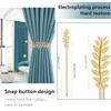 Newsmy 4 Pcs Tie Backs for Curtains, Creative Leaf Curtain
