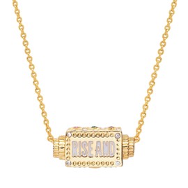 Rocksbox Rise and Shine Spinner Necklace - Statement Necklace for Women - 12k Gold Plating with CZ - Premium Quality Jewelry - 16" with Extender