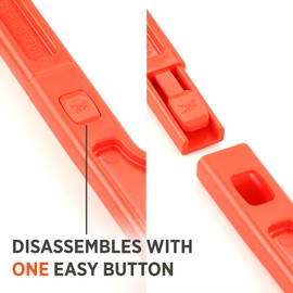 Tiger Tail Tiger Cane Back & Neck Massager – Trigger Point Deep Tissue Acupressure Hook with 7 Gription Knobs, Portable 2-Piece Self Massage Tool for Muscle Knot & Shoulder Pain Relief, Orange