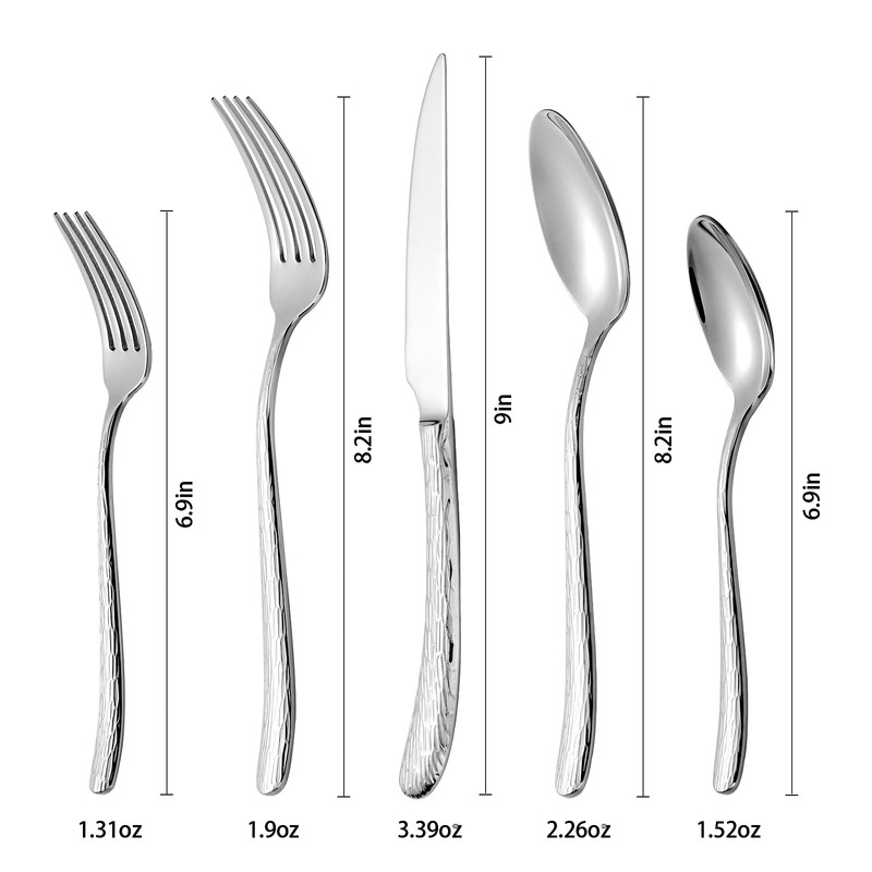 60 Piece Heavy Duty Stainless Steel Silverware Set for 12,