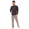 Selente Sweet Dreams Mens Modern Soft Cotton Pyjamas Charcoal Grey