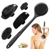 Set Cepillos Corporales Silicona Limpiador Baño Hombres Mujeres Cepillo Espalda