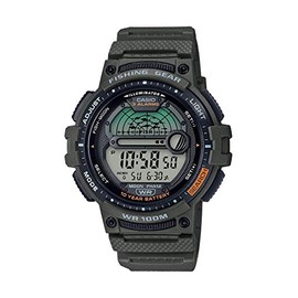 Casio Men's Fishing Timer Quartz Watch with Resin Strap, Green, 24.1 (Model: WS-1200H-3AVCF)