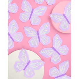 xo, Fetti Butterfly Napkins - 3-ply, 25 pcs | Purple Bachelorette Decorations, Garden Theme Birthday Party, HBD Decor, Cute Picnic Supplies, Girl Baby Shower Tableware