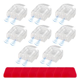 Yourkar 8 PCS Deer Whistles, Deer Warning Devices with Waterproof Adhesive Tapes, Car Save Deer Whistles Avoids Collisions Suitable for Vehicles, Trucks, SUVs, Car Accessories (Transparent)