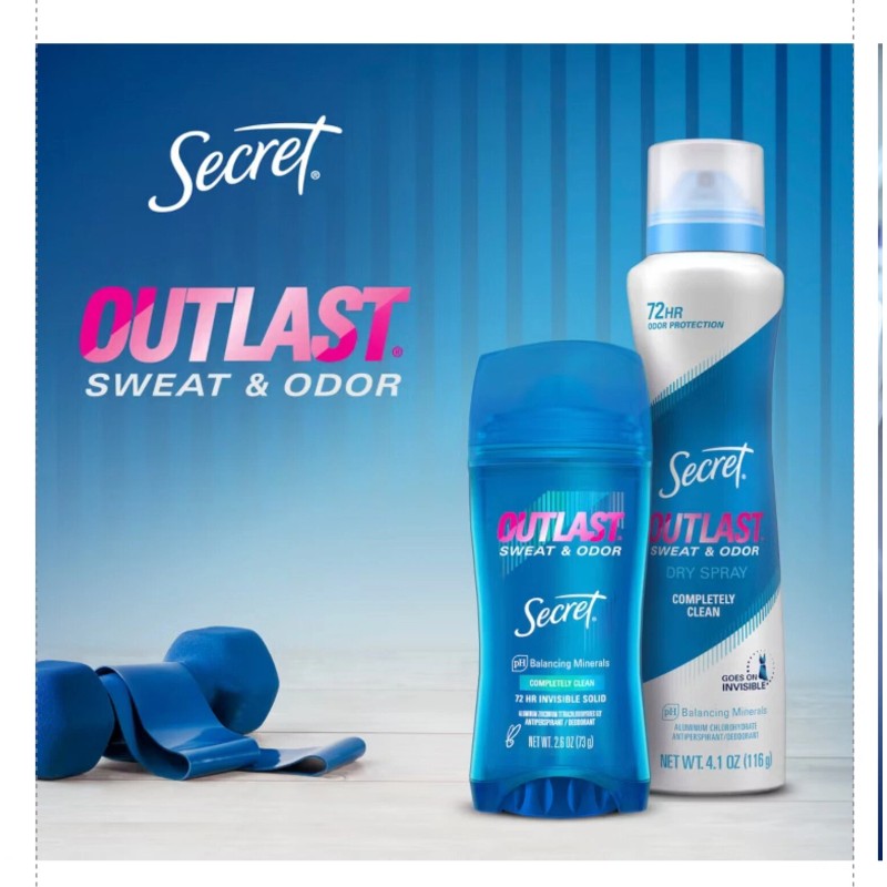 Secret Outlast Invisible Solid Antiperspirant Deodorant 72 H