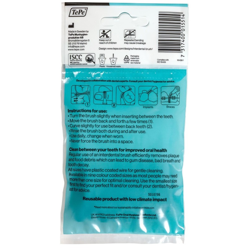 TePe Original Interdental Brushes Yellow 0.7 mm Pack of 8