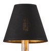 Black Chandelier Shade with Gold Lining Hardback, 3" Top x