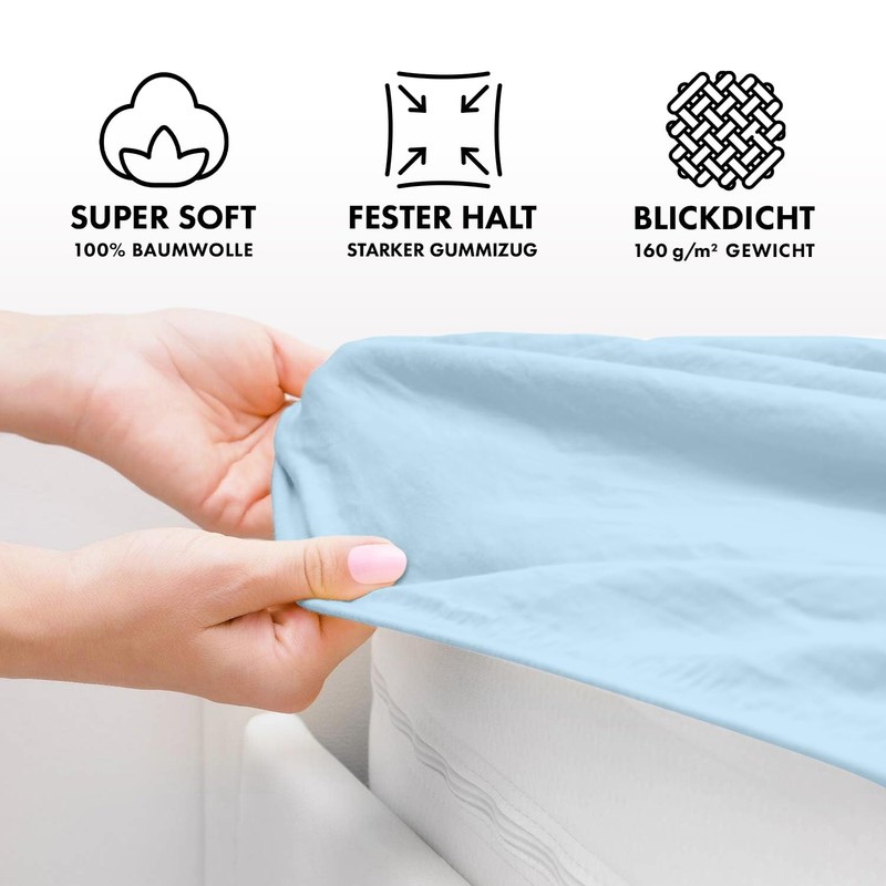 Jacobson Jersey Fitted Sheet, Cotton Bed Sheet (60 x 120