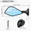 RATCHROLL 1 Set Universal Motorcycle Rear View Mirrors Adjustable Bar