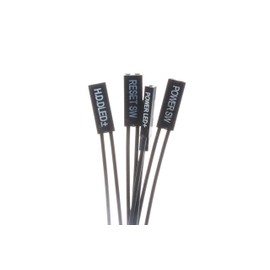 NOYITO Motherboard Extension Cable Set 22AWG Silver Plated Cable Gold-plated Plug Power SW POWER LED HDD LED RESET SW Four Kinds Extension Cable for PC DIY (0.3 meters, Black)