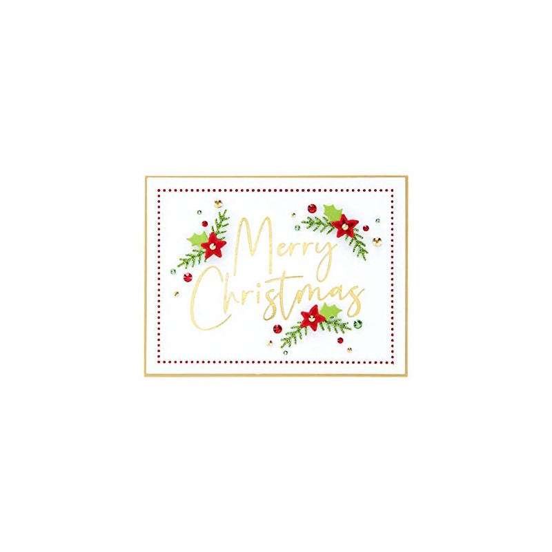 Spellbinders Stylish Script Merry Christmas Glimmer Hot Foil Plate