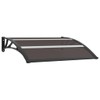 'vidaXL Door Canopy Black, Durable Polycarbonate and ABS Construction, Suitable