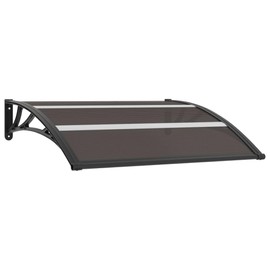 'vidaXL Door Canopy Black, Durable Polycarbonate and ABS Construction, Suitable for Doors and Windows, Residential and Commercial Use, 47.2" x 31.5"