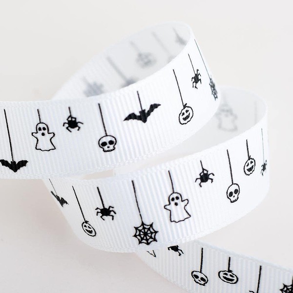 Spooky Halloween Theme Ribbon - 16mm x 5 Metre -