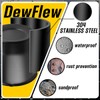 DewFlew 4Pcs 5.15" Push Through Wheel Center Caps Stainless Trailer