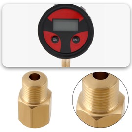LT Easiyl 2x Brass Adapter 1/8 BSPT Male to 1/8-27 NPT Female Pipe Fitting Reducer Adapter for Pressure Gauge 0.095 x 0.5 x 0.8 Inch