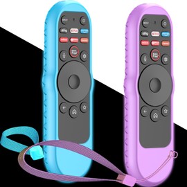 2PACK Case Cover for VIZIO XRT270 Smart TV Remote Control Silicone Skin Sleeve with Lanyard Glow in The Dark Purple Blue