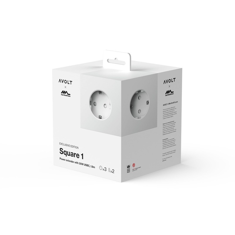 AVOLT Square 1 Socket Cube - Magnetic Design Power Cube