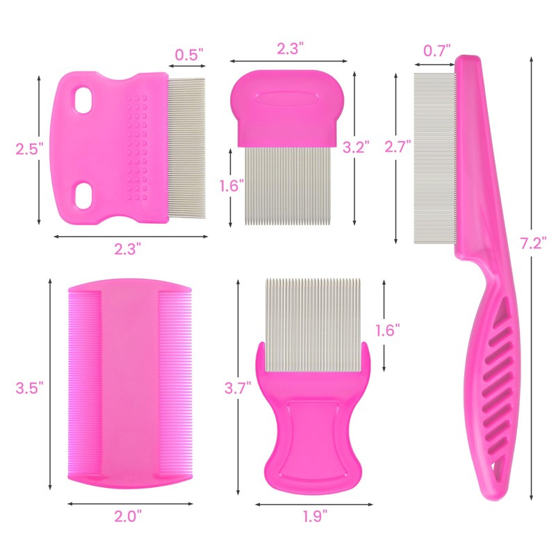 Flea Comb for Cats Dogs, 6 Pack Pet Lice Comb
