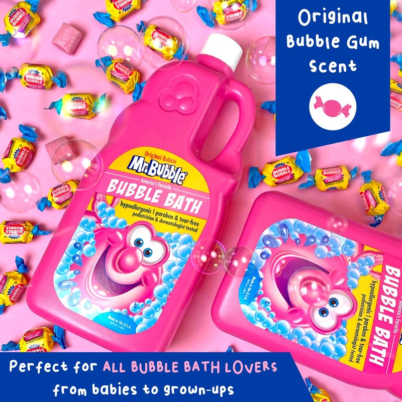 Mr. Bubble Original Bubble Bath - Hypoallergenic, Tear Free Bubble