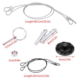 Hood Pin Lock Kit, Universal CNC Aluminum Alloy Car Racing Hood Pin Lock Appearance Kit Latch Catch Pin Key Locking Kit(Black)