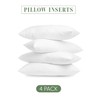 Elegant Comfort Set of 4 Poly-Cotton Shell Siliconized Fiber Filling